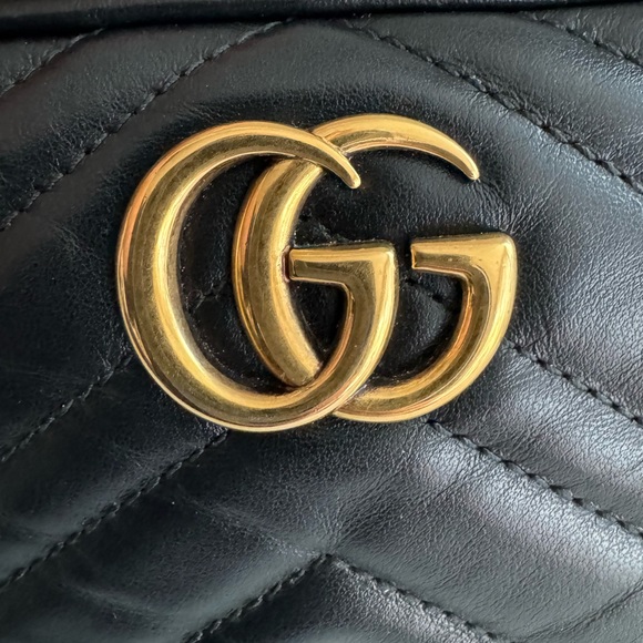 GUCCI GG MARMONT MINI SHOULDER BAG BLACK - Picture 8 of 10